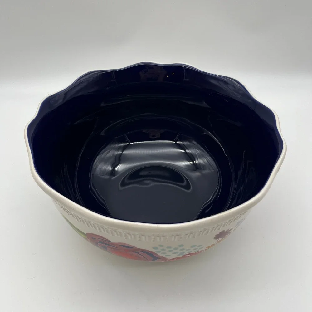 The Pioneer Woman Serving Bowl White‎ Flea Market Floral Scalloped Rim